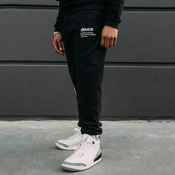 DEUCE‎ PREMIUM SWEAT PANTS | BLACK Size Medium - Picture 1 of 12